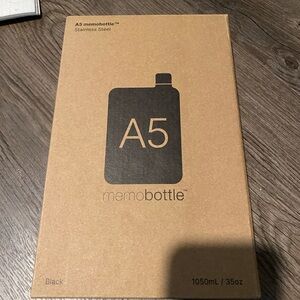 Stainless memobottle 35oz black nib